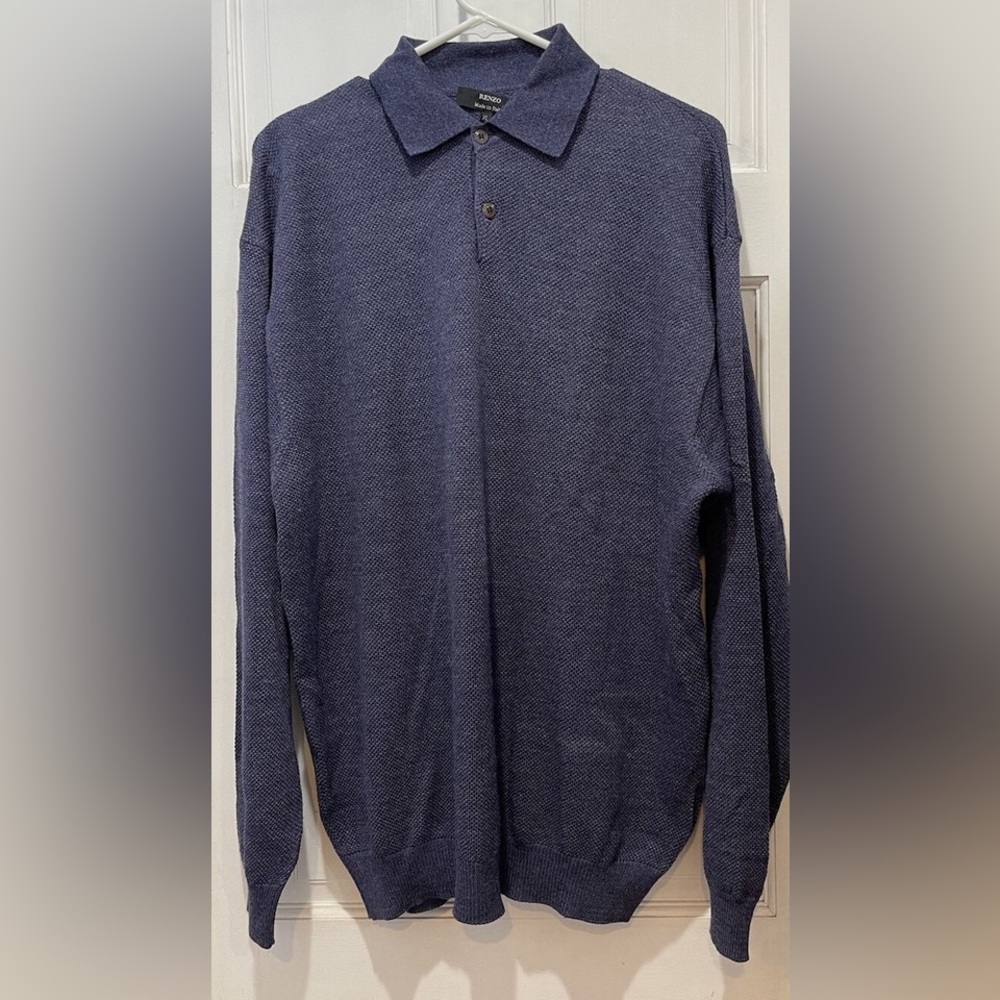 Renzo Blue Sweater Made in Italy Men's Size XL